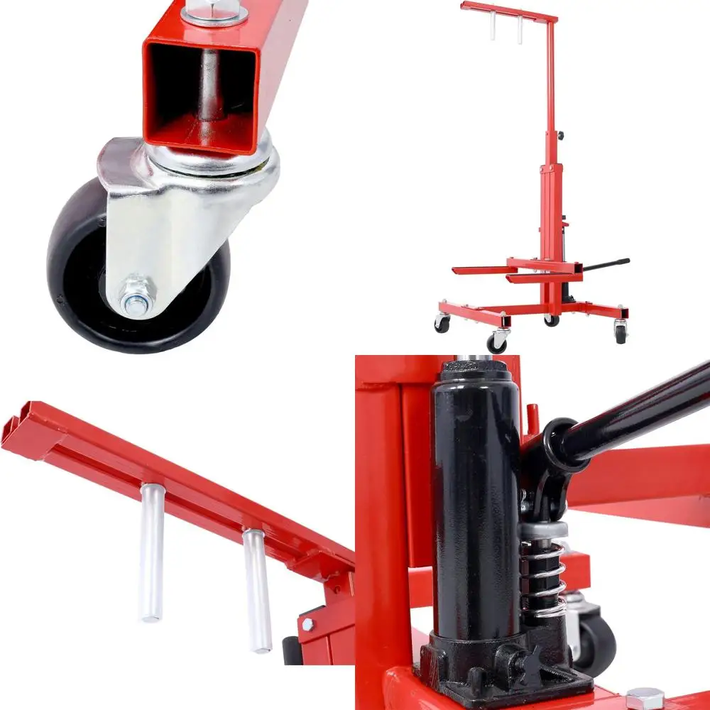 

Adjustable Heavy Duty Steel Car Door Dolly with Swivel Casters and 200kg Capacity - Red