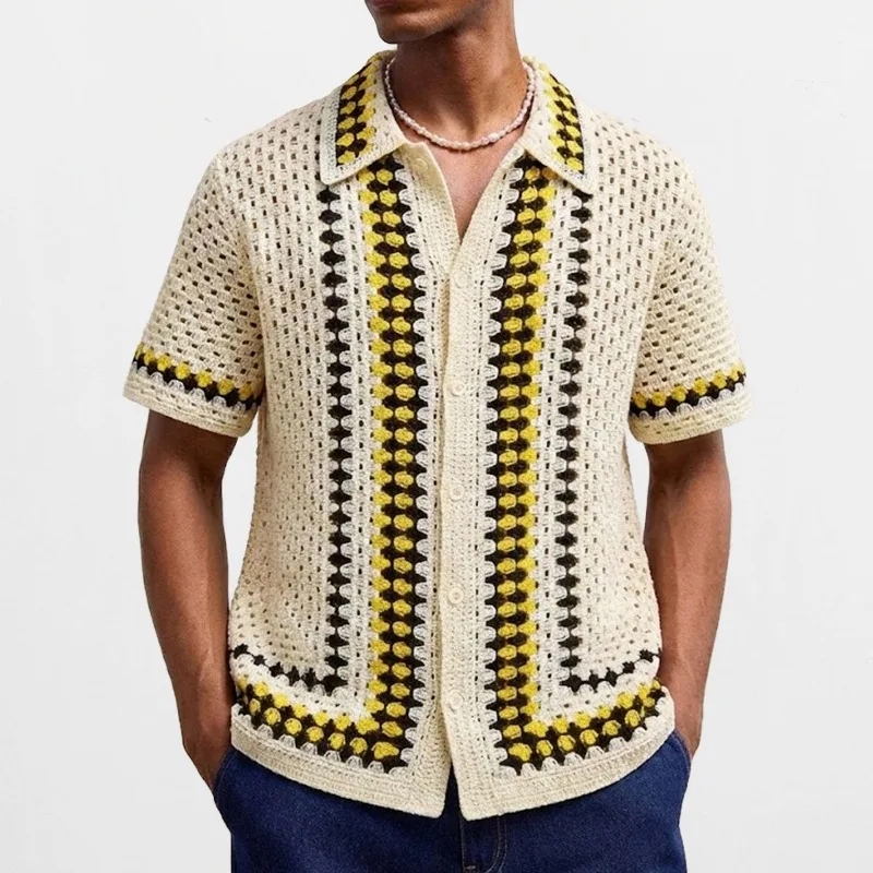 

Men Clothing American Casual Hand-hooked Sweater Cardigan