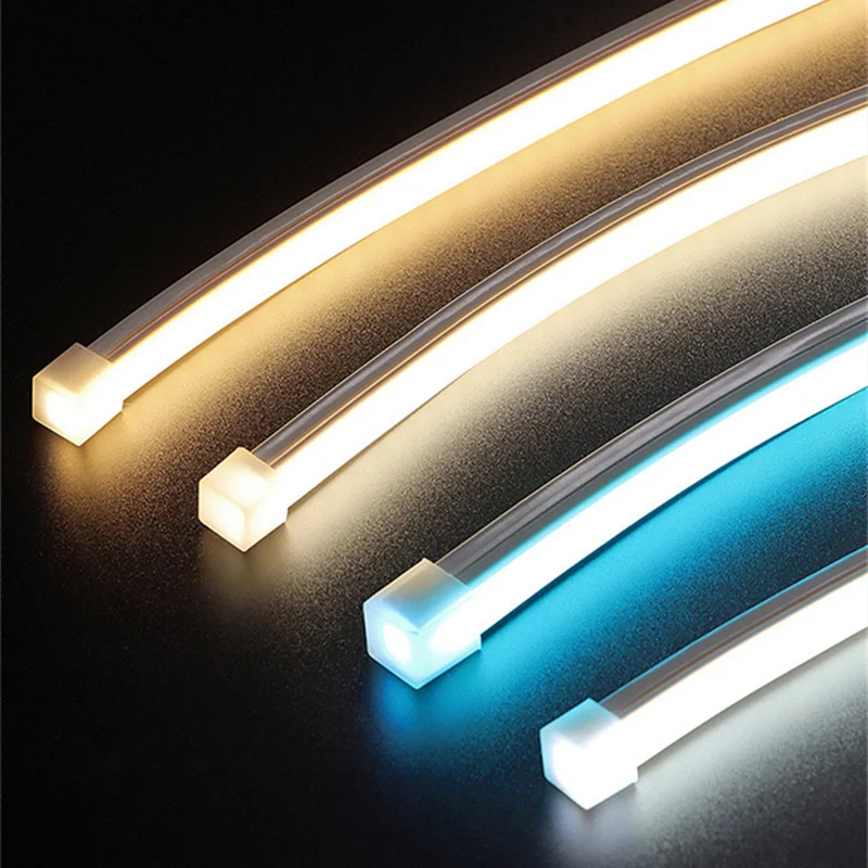 1-5 Mt/teile Flexible Neon Silicon Rohr LED Profile Gehäuse Einbau Wasserdichte IP67 Band Outdoor Decor Linear Band Streifen lichter