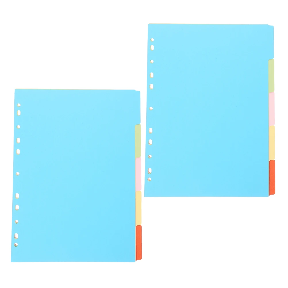 مجموعتان من فواصل علامات التبويب بمؤشر A5، إدراجات ملونة قابلة للفصل للمستندات المنظمة، ورق تصنيف سريع الوصول #3