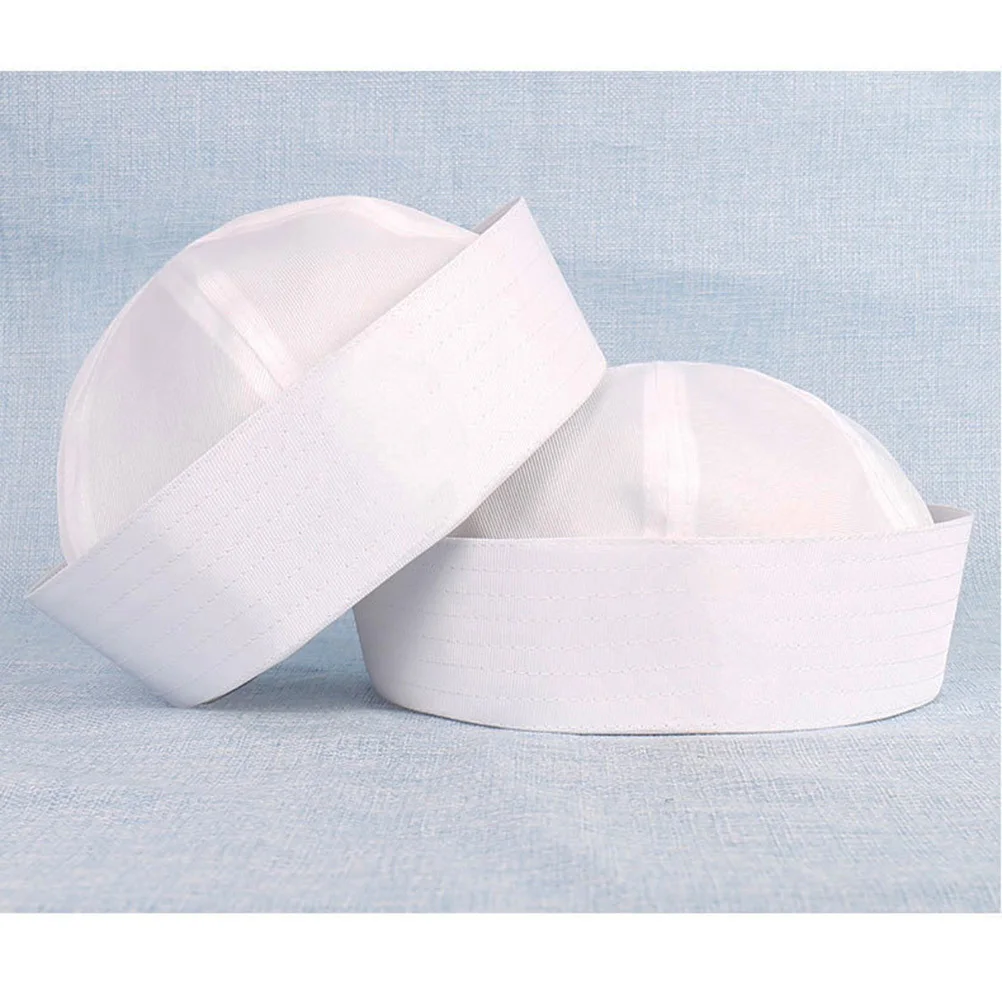 

2Pcs White Sailor Hats Costume Sailor Cap Party Dress Up Fancy Masquerade Carnival Role Play Cosplay Costume Hats