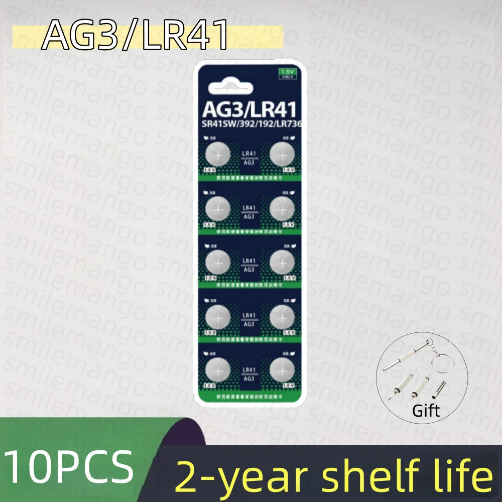 Hoge capaciteit LR41 Alkaline batterijen AG3 L736 392 384 192 Premium 1.5V knoopcelbatterijen voor medische apparaten