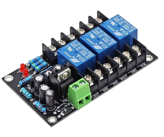900W high-power speaker protection board, 2.1-channel power amplifier audio box shock-proof delay module UPC1237