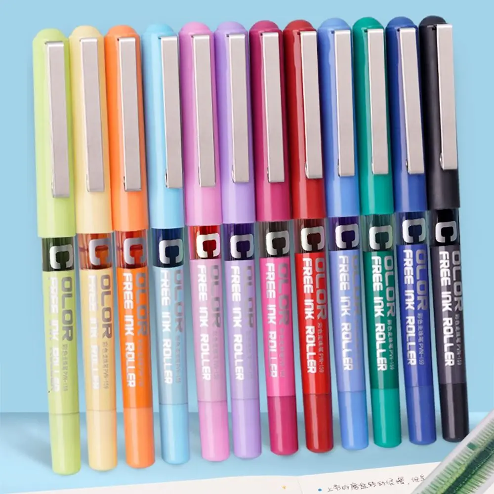 Gift Plastic Needle Barrel Neutral Pen Stationary 0.5mm Ink Ballpoint Pen Extra Fine Nib Gel Pen School