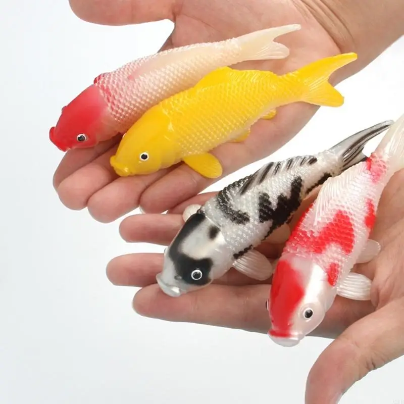 

8Pieces Colorful Artificial Fish Figurine Home Decors Realistic FishTank Ornament Fridge Magnet for Pond Aquariums A2UB