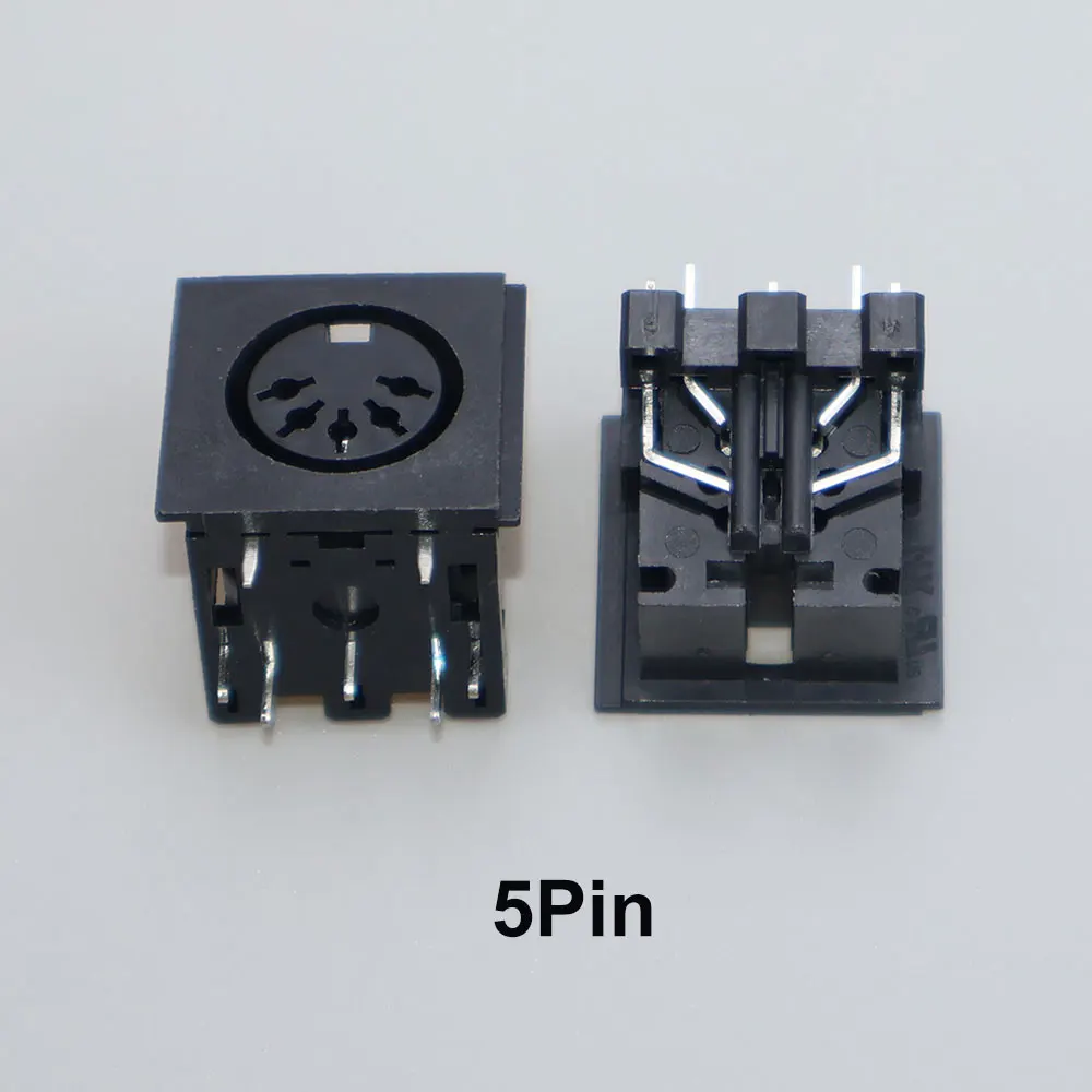 10 stks Terminal Audio Video Din Vrouwelijke Socket Connector S-video PCB Mount 3/4/5/6/8/9Pin Zilver Tone PS2 Circulaire DIN Micro Jack