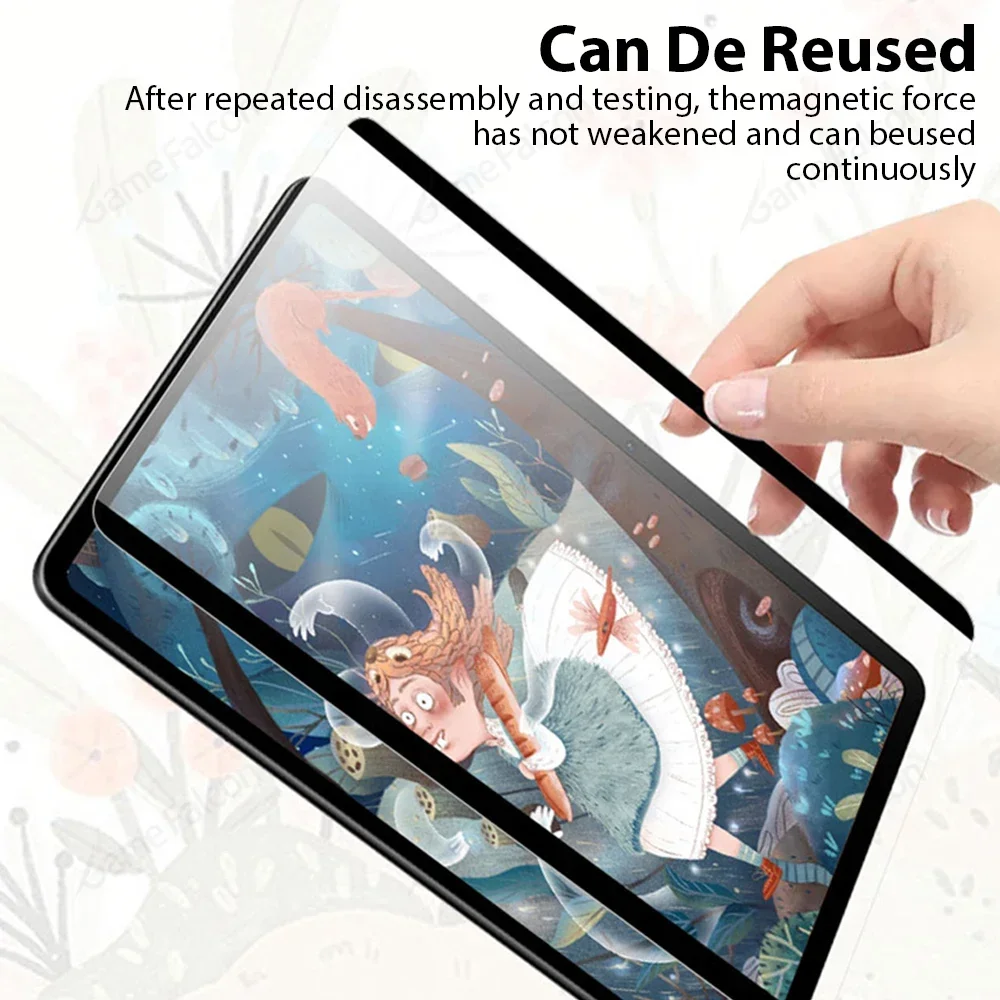 2Pcs Magnetic Like Paper Film For Ipad Pro 13 11 M4 12.9 6th Air 5 4 3 M2 Screen Protector For Ipad 9 9th 10th Generation Mini 6