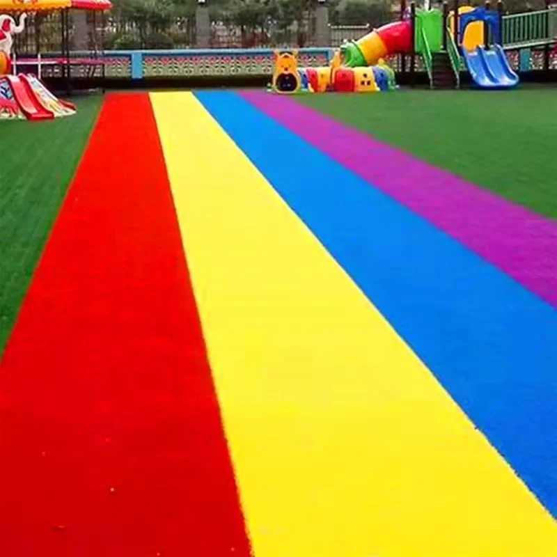 Artificial Grass Turf Lawn Yellow Artificial Grass Carpet Simulated Synthetic Grass Carpet with Drainage Holes Rubber Backed