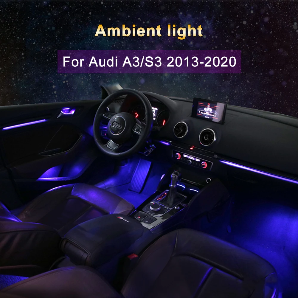 Car ambient light  for Audi A3/S3 2013-2020 interior door decorative lighting 21-color Atmosphere lamp