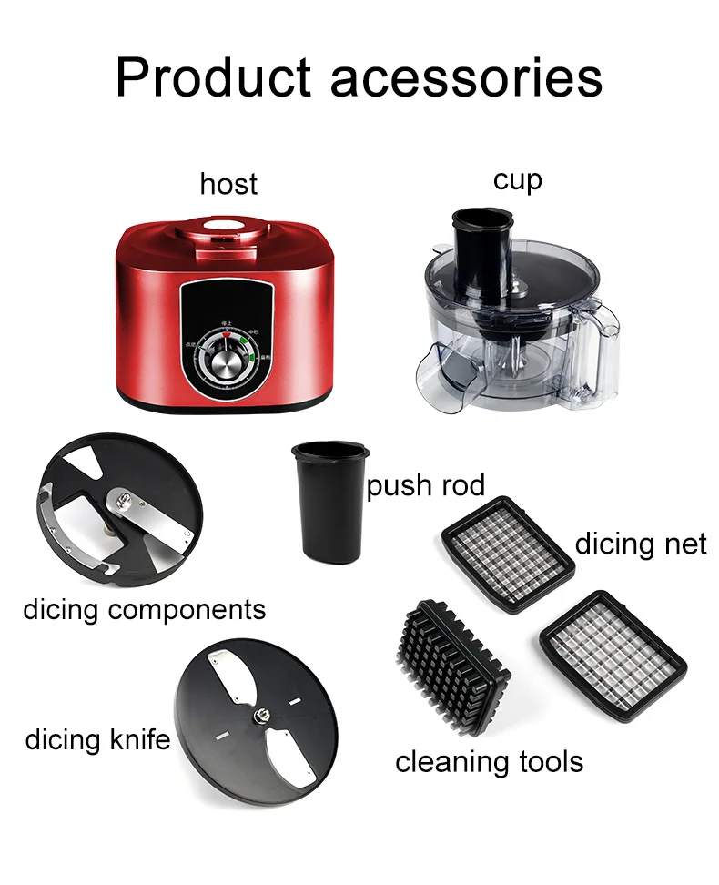 

TULX Multi-functional Electric Slicing Food Chopper Dicing Machine Small Desktop Vegetable Cutter