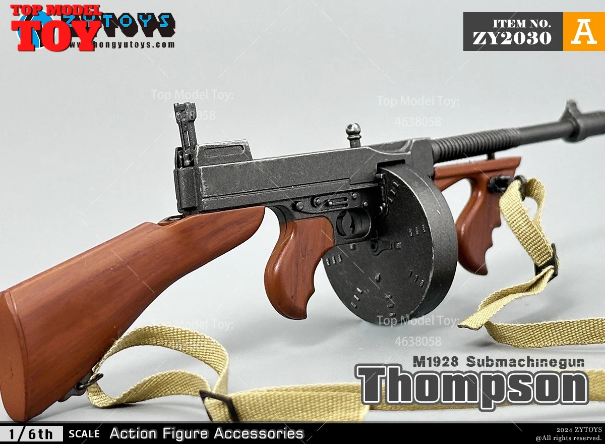 ZYTOYS ZY2030 1/6 M1928 Thompson Mitragliatrice Modello 15 cm Soldato Arma Giocattoli di Plastica Per 12 ''Action Figure Corpo Bambole