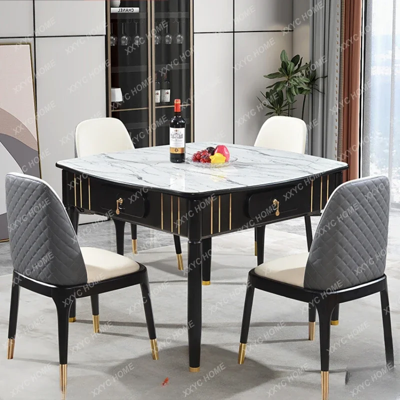 

Solid Wood Dining Table Dual-Use multifunctional furniture mahjong table