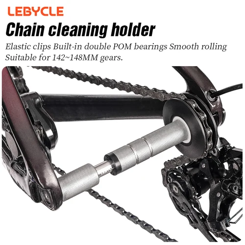 Imagen 2 del producto LEBYCLE-fijador de limpieza de cadena de bicicleta, retenedor de arandela de cadena de volante Virtual, tensor de cadena de bicicleta, soporte de lavado de cadena