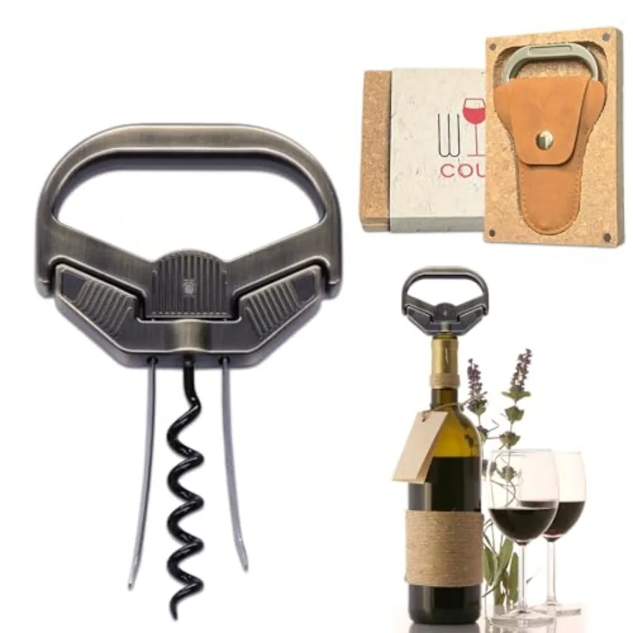 

3 in 1 Ah So Two Prong Wine Opener and Cork Remover, It Can Remove The Older and Fragile Wine Corks so Easy for Connoisseurs to