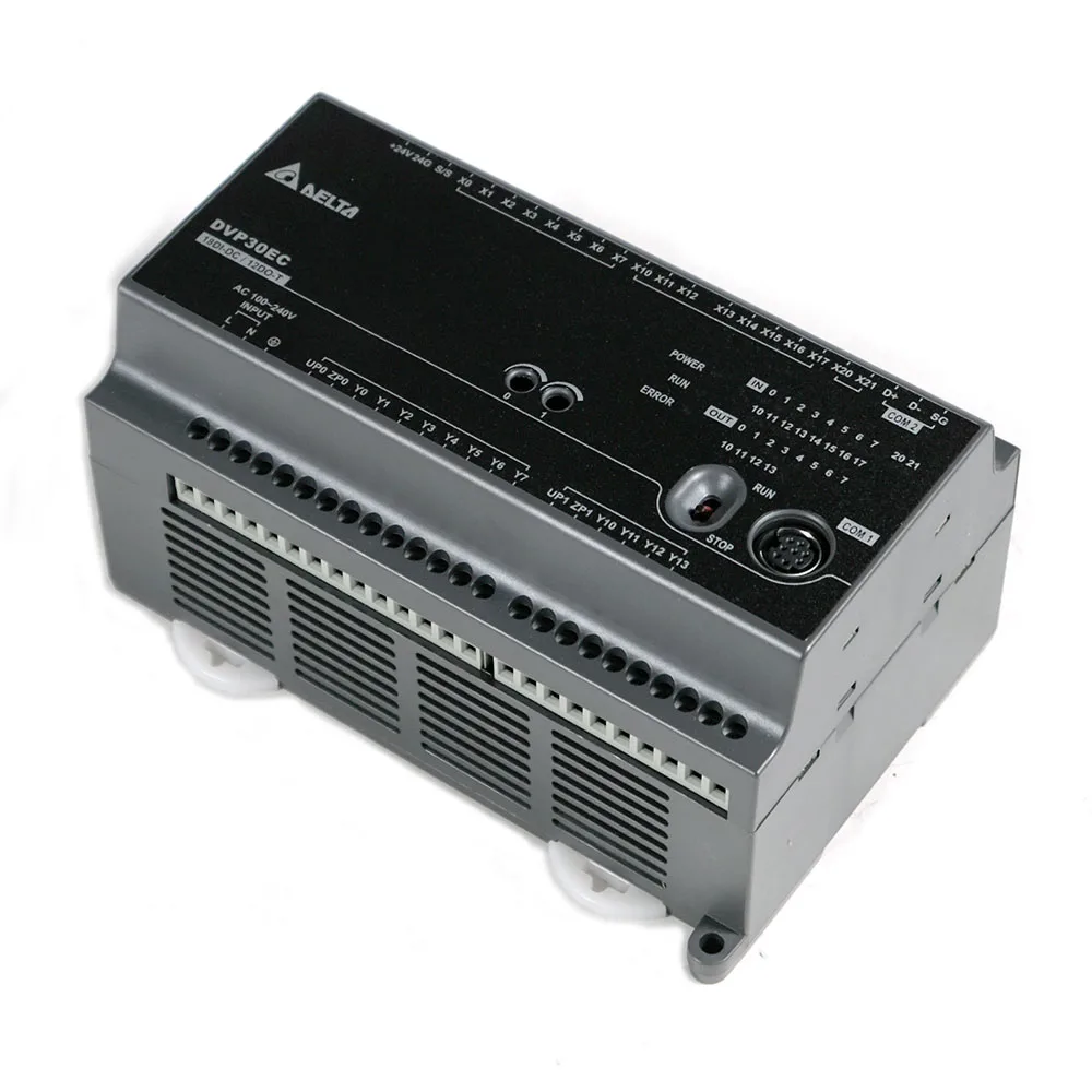 دلتا الأصلي DVP30EC00R3 PLC EC3 سلسلة وحدة تحكم قابلة للبرمجة 100-240VAC 18DI 12DO إخراج التتابع في صندوق