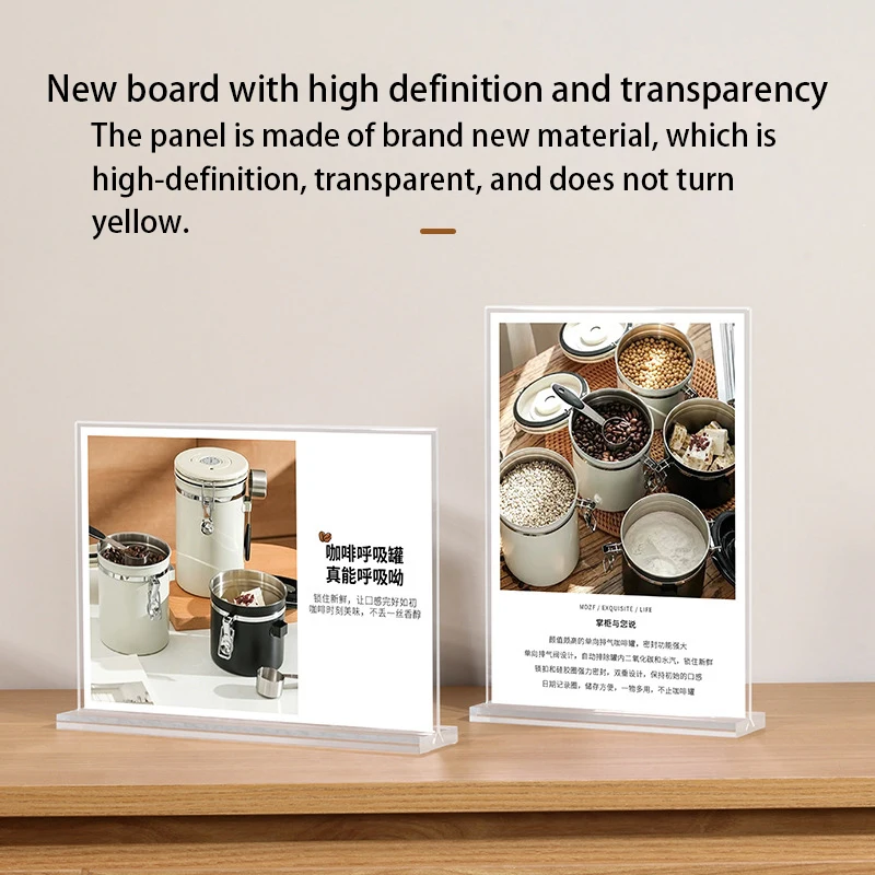 A4 acrilico Desktop Display Frame Table Card Sign Collection Photo Protection Holder Album magnetico cartolina Souvenir Display