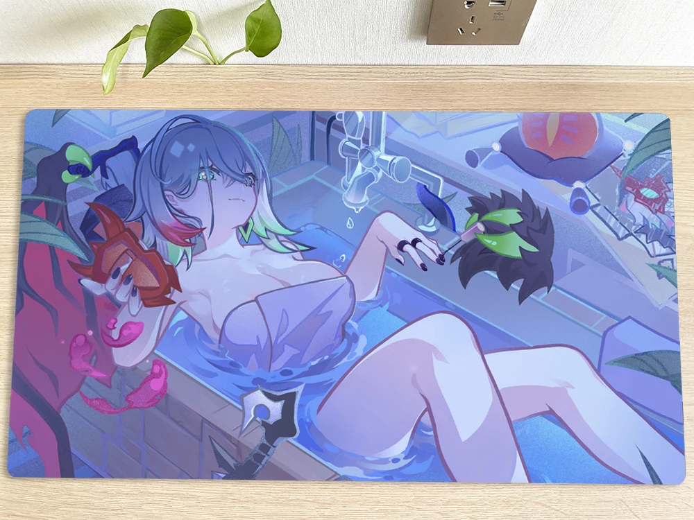 

YuGiOh Table Playmat Diabellestarr the Dark Witch TCG CCG Mat Trading Card Game Mat Mouse Pad Gaming Play Mat Mousepad With Bag