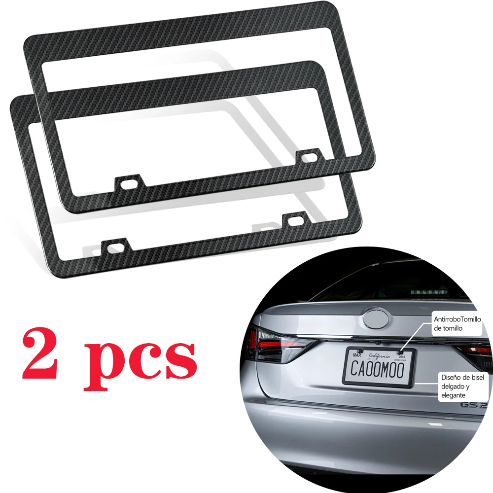 

2 шт. универсальная американская рамка номерного знака с винтами, колпачки для шайб, номерной знак, рамка из нержавеющей стали для автомобиля-грузовика