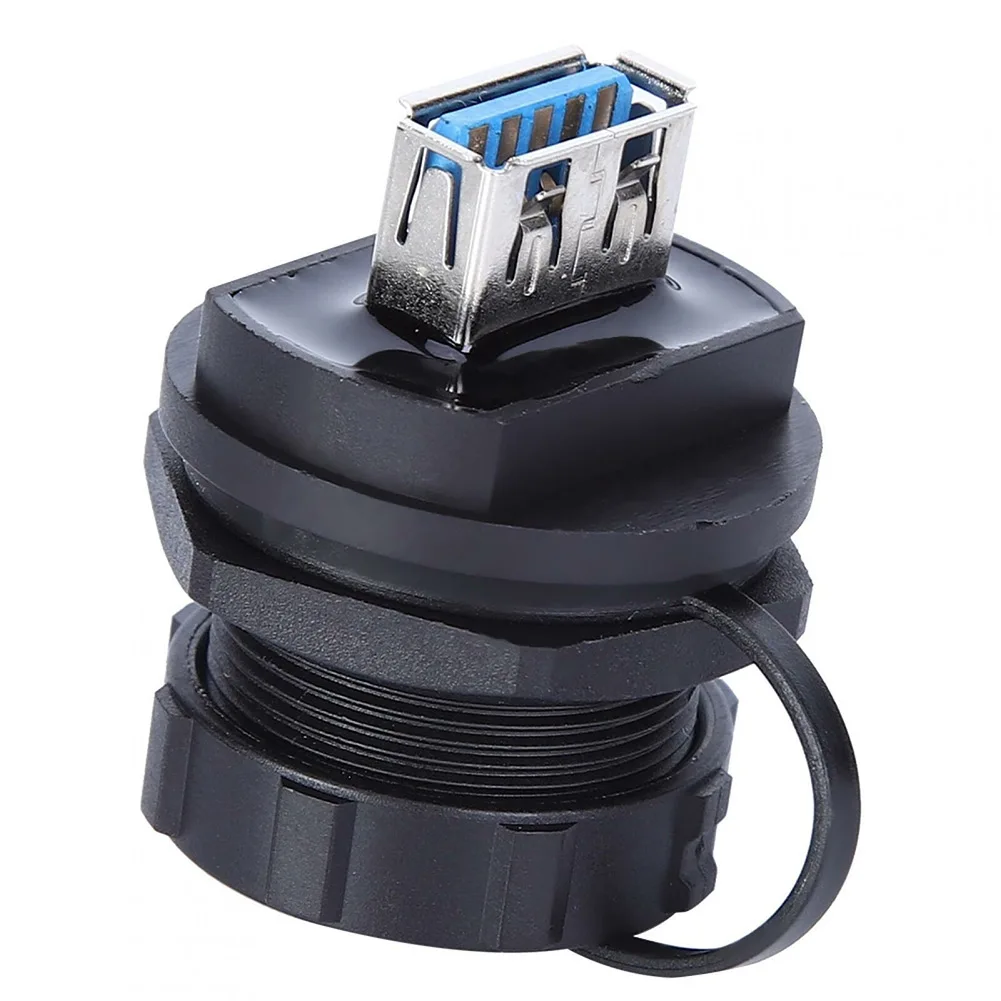 Robust USB 3.0 Dual Female Socket with IP66/IP67 Sealing and PA66 Insulator for Integration in Surveillance and IoT Edge Devices