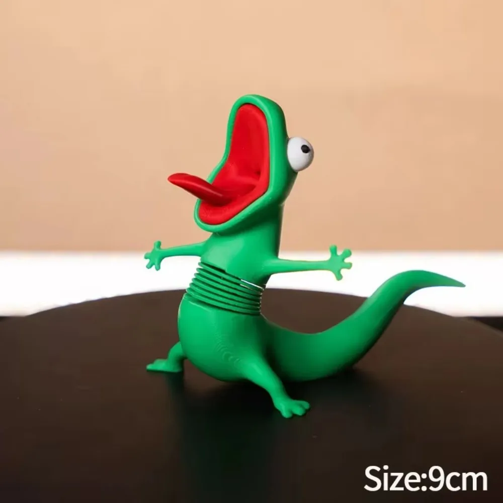 3D Printed Cute Lizard Tom Desktop Pendant Swinging Head Car Mini Decorative Pendant Anime Beaver Cute Lizard Cartoon Decor Gift