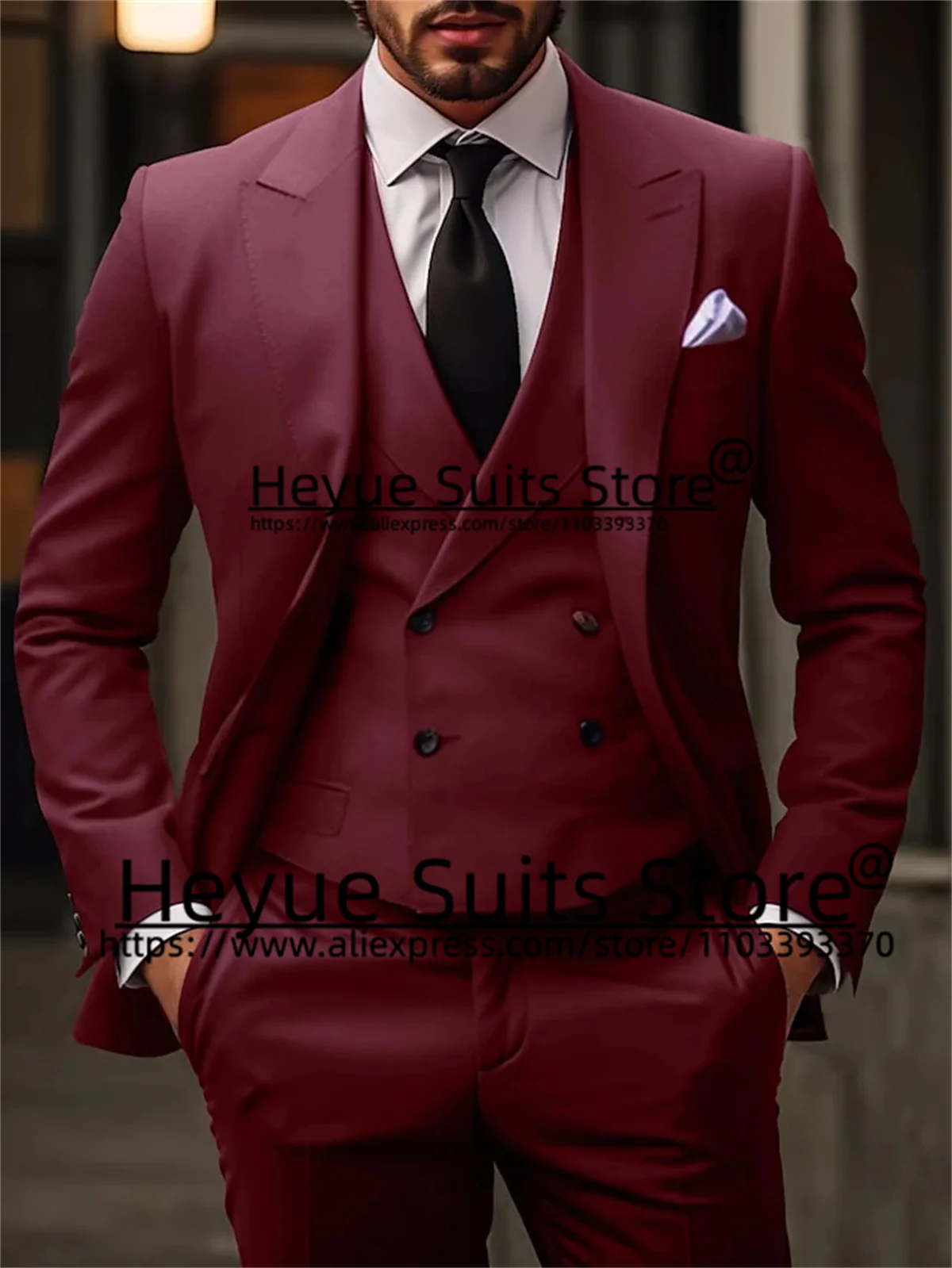 Elegante grüne Hochzeits anzüge für Männer Slim Fit Peak Revers Bräutigam Prom Smoking Party 3 Stück Sets Business männliche Blazer Kostüm homme