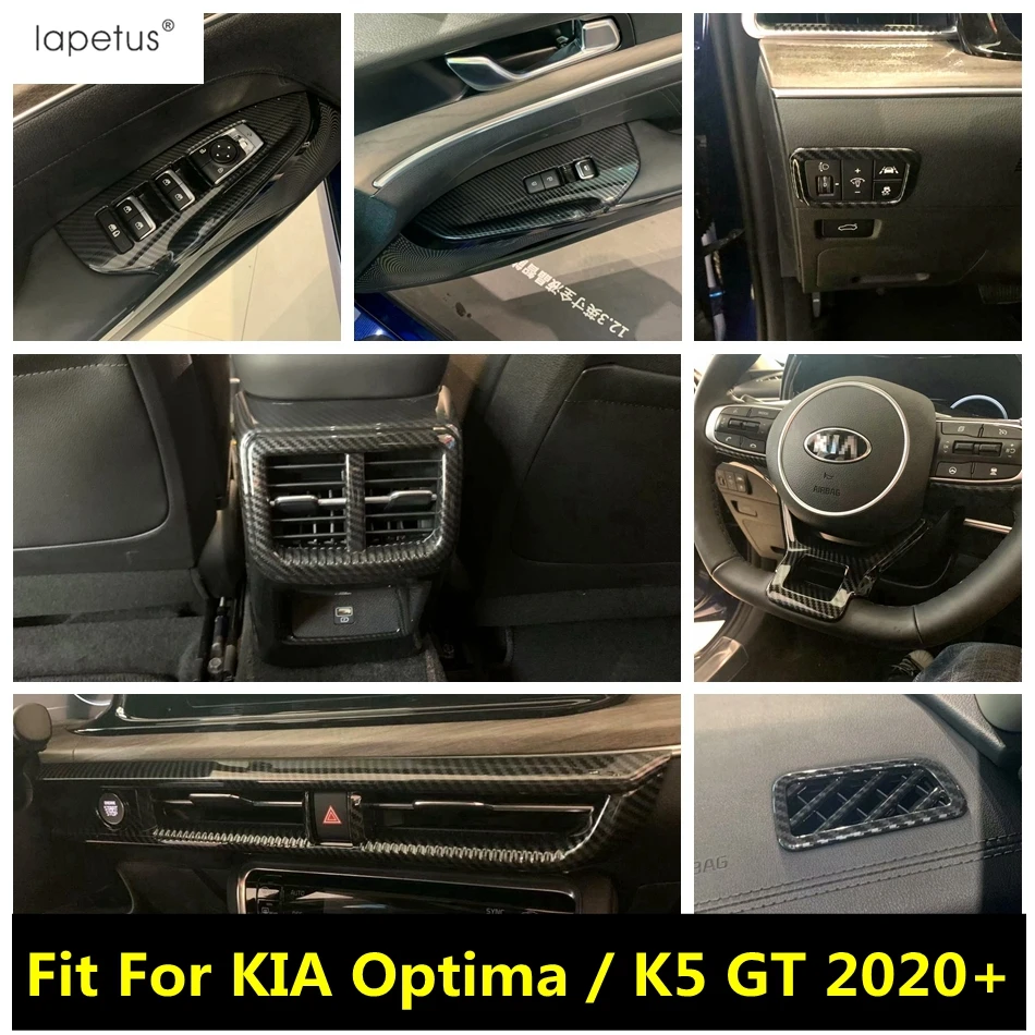 

Head Lamp / Window Lift / Steering Wheel / Gear Shift Panel Cover Trim Carbon Fiber Accessories For KIA Optima K5 GT 2020 - 2025