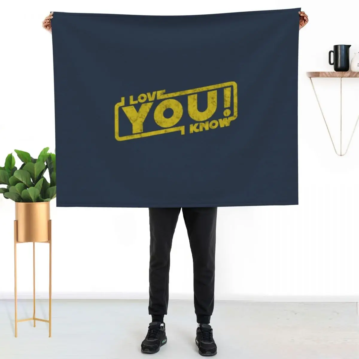 

i love you i know movie quote Leia Han Blockbuster Throw Blanket Warm Plush Fuzzy Blanket for Living Room