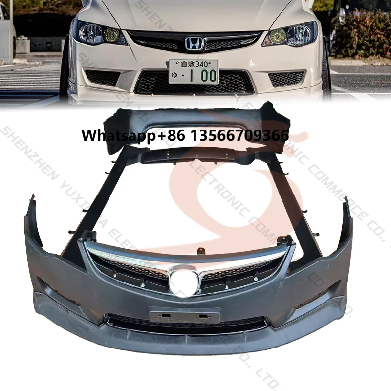 

Auto Body Kit Surround Fit for Honda Civic 2006-2011 Upgrade to mugen FD2 TR RR Model Front and Rear Bumper Side Skirt Spoiler