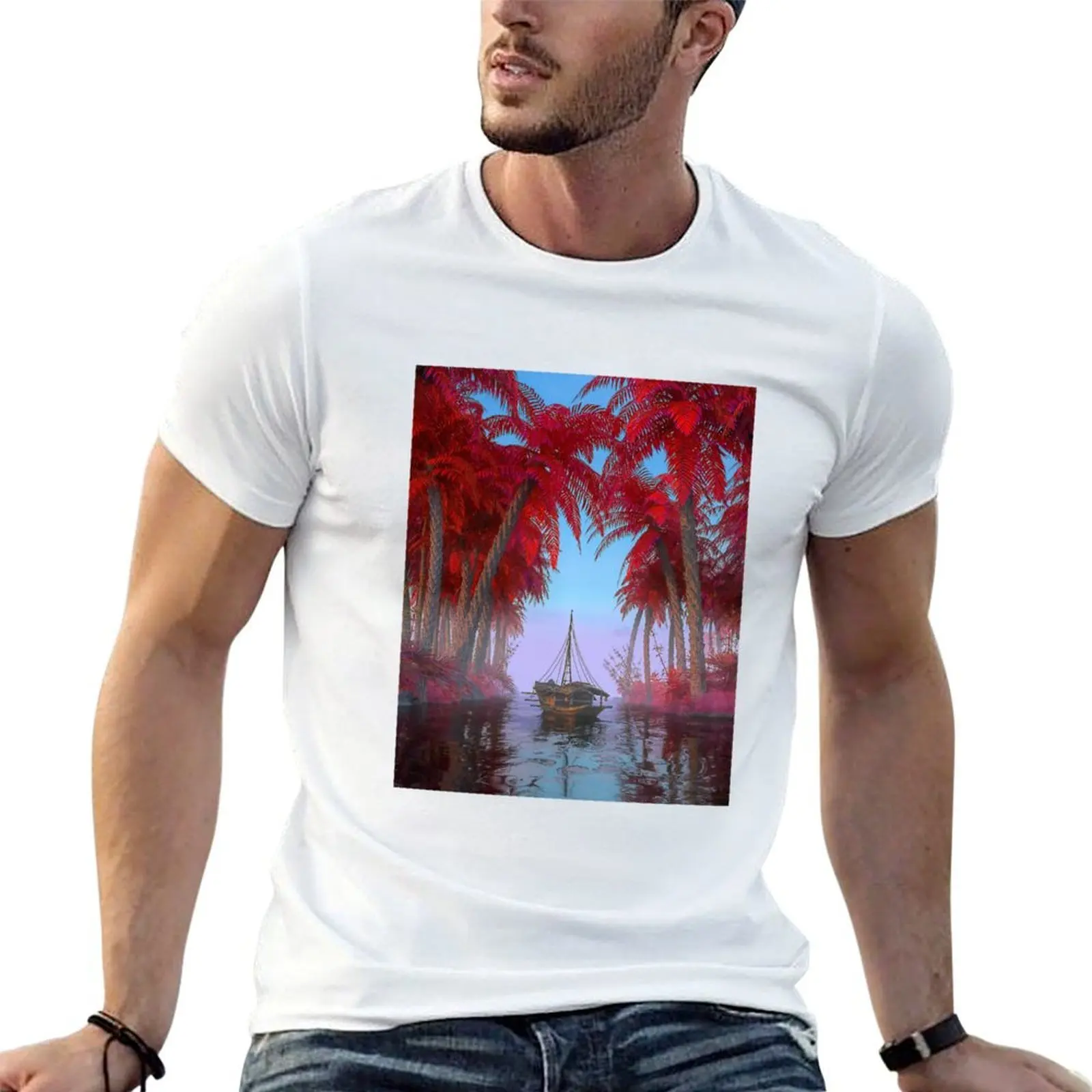 Beeple UPCOMING WATERFALL T-Shirt man t shirt cotton high quality mens graphic t shirts man graphic t shirt T-shirt