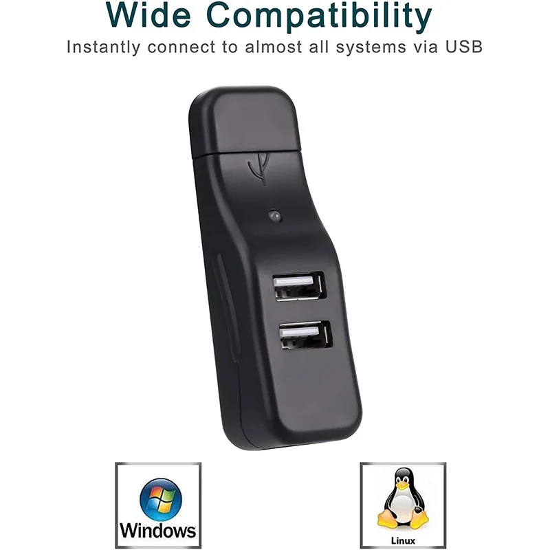 ZIZI 4 Port USB Hub Mini USB 2.0 Data Hub Splitter Small Portable for PC Laptop Notebook PC XPS and More