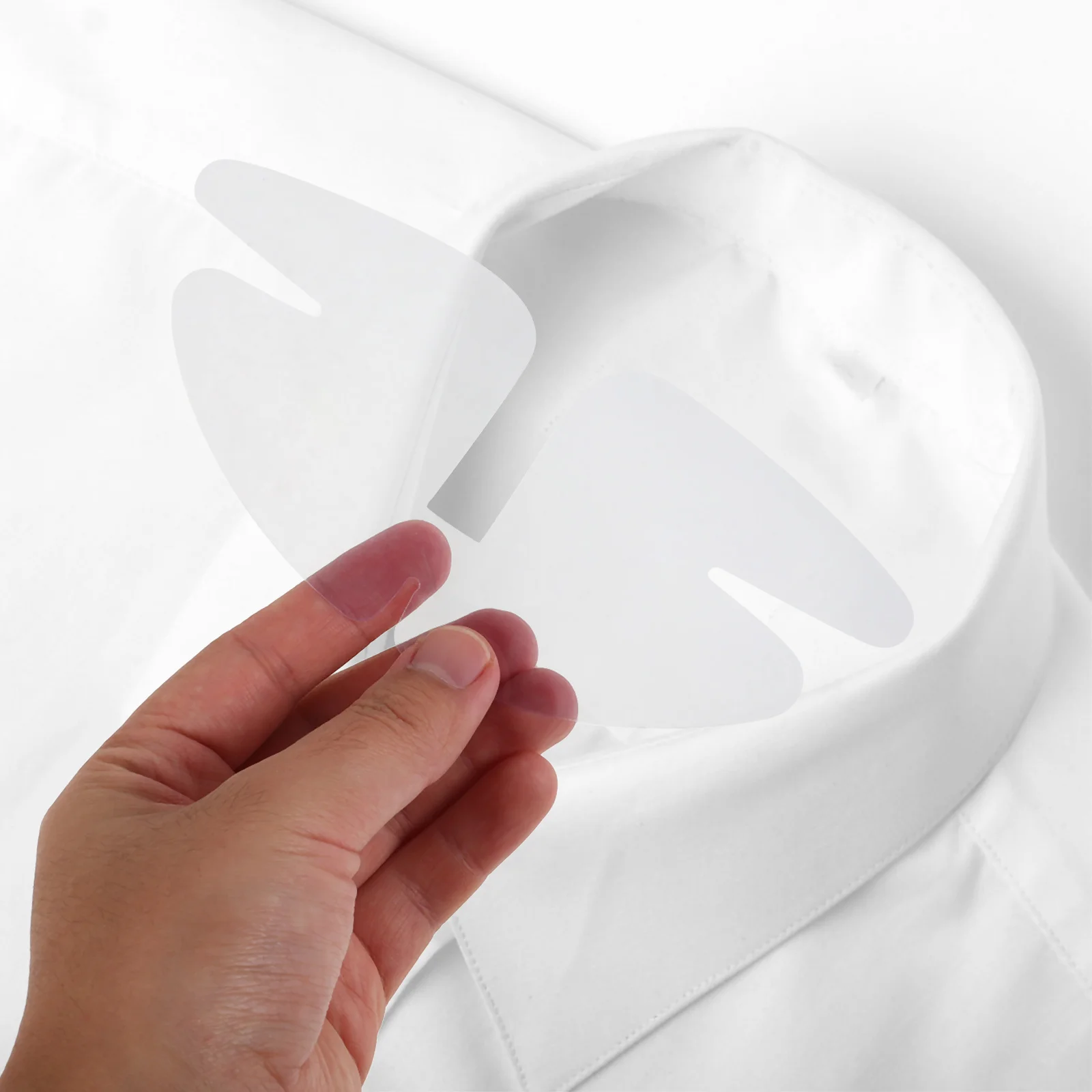 50 szt. Wkładki do kołnierzyka koszuli męskiej, plastikowe, przezroczyste, zapewniające prostotę i elegancję, łatwe w montażu, do stroju biznesowego.