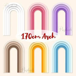 170cm Cardboard Cutout Decoration Large Gradient Rainbow Arch Backdrop for Baby Shower Birthday Wedding Party Decor Photo Props