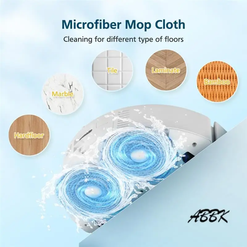 

ABBK-Full Replacement Part Set For Roborock Qrevo Curv/Edge With Main Brush, Mop Pads, And Vacuum Bags
