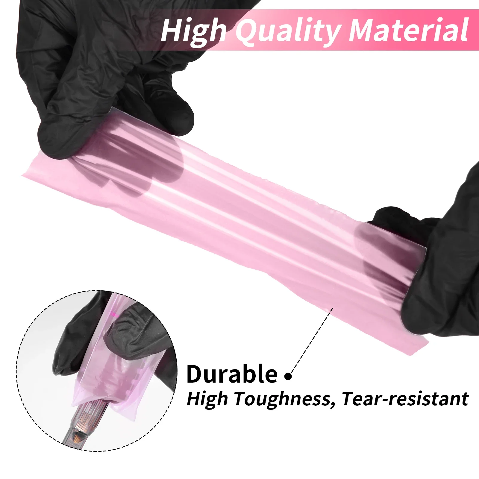 Tattoo Pencil Sleeve Bag Covers 200Pcs and 3Pcs Pink Bandage Practice Taattoo Sets Microblading Supplie for Artists