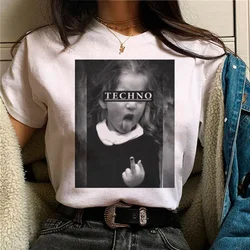 Techno t-shirts women streetwear graphic t-shirts girl streetwear harajuku clothing