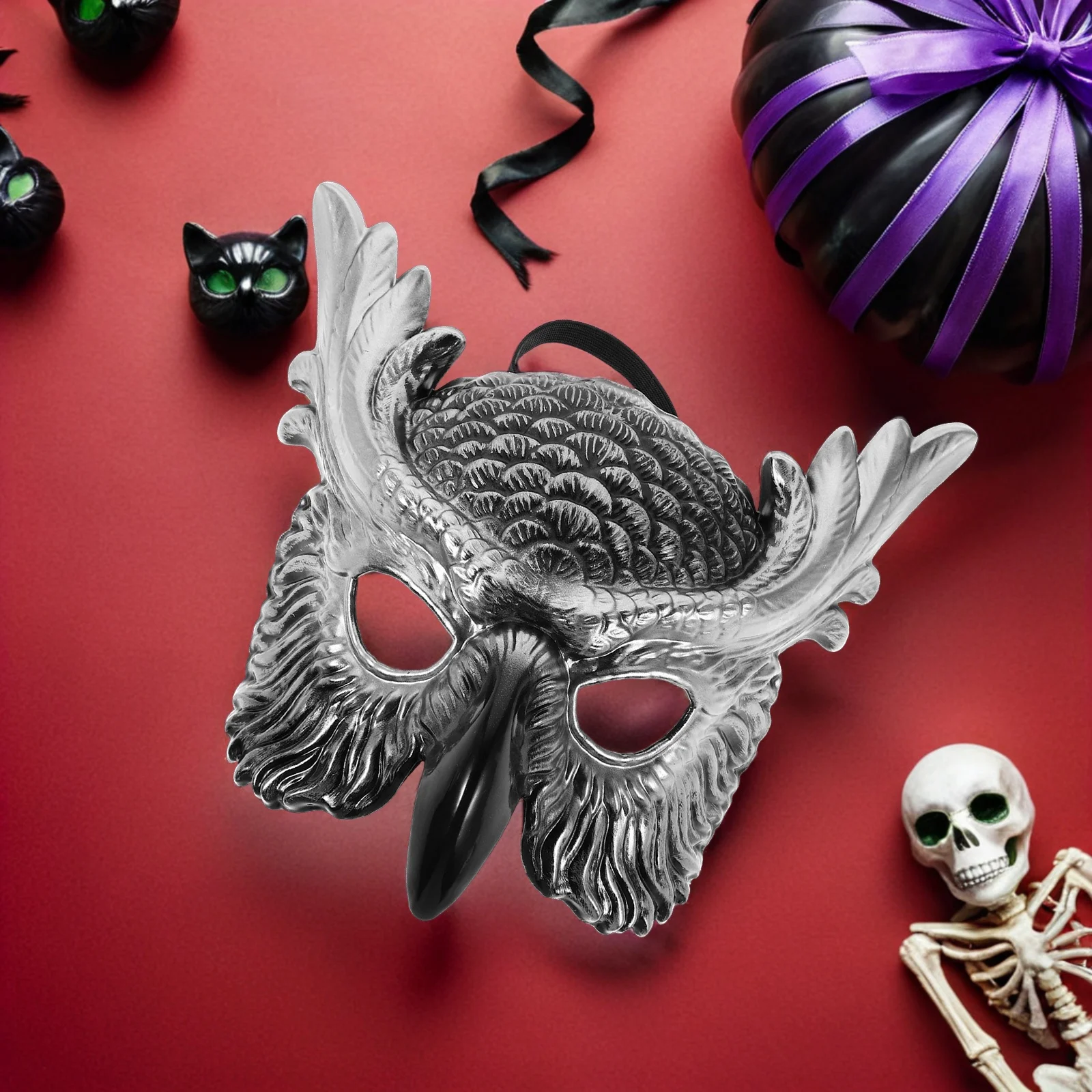 

Owl Half Face Mask Plastic Realistic Masquerade Party Halloween Cosplay Carnival Decoration Party Masks for Adults Masquerade