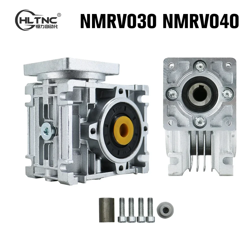 

HLTNC Nema 23 34 Worm Gear Reducer NMRV030 NMRV040 High Torque Gearbox dc motor Reducers Input 11/14mm Ratio 5:1/100:1 for CNC