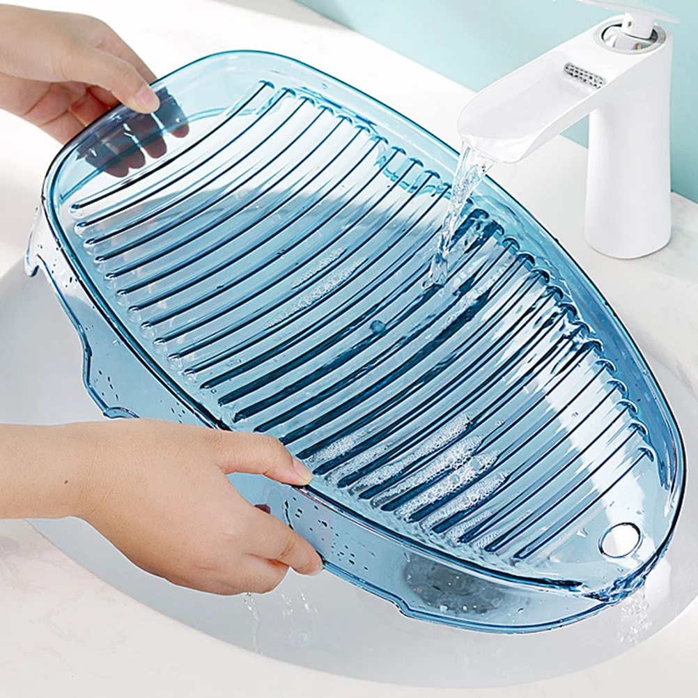 

Wash Board Blue Handheld Anti-Skid Laundry Washboard for Home Hand Washing Clothes Heavy Duty Non-Slip Household Washing