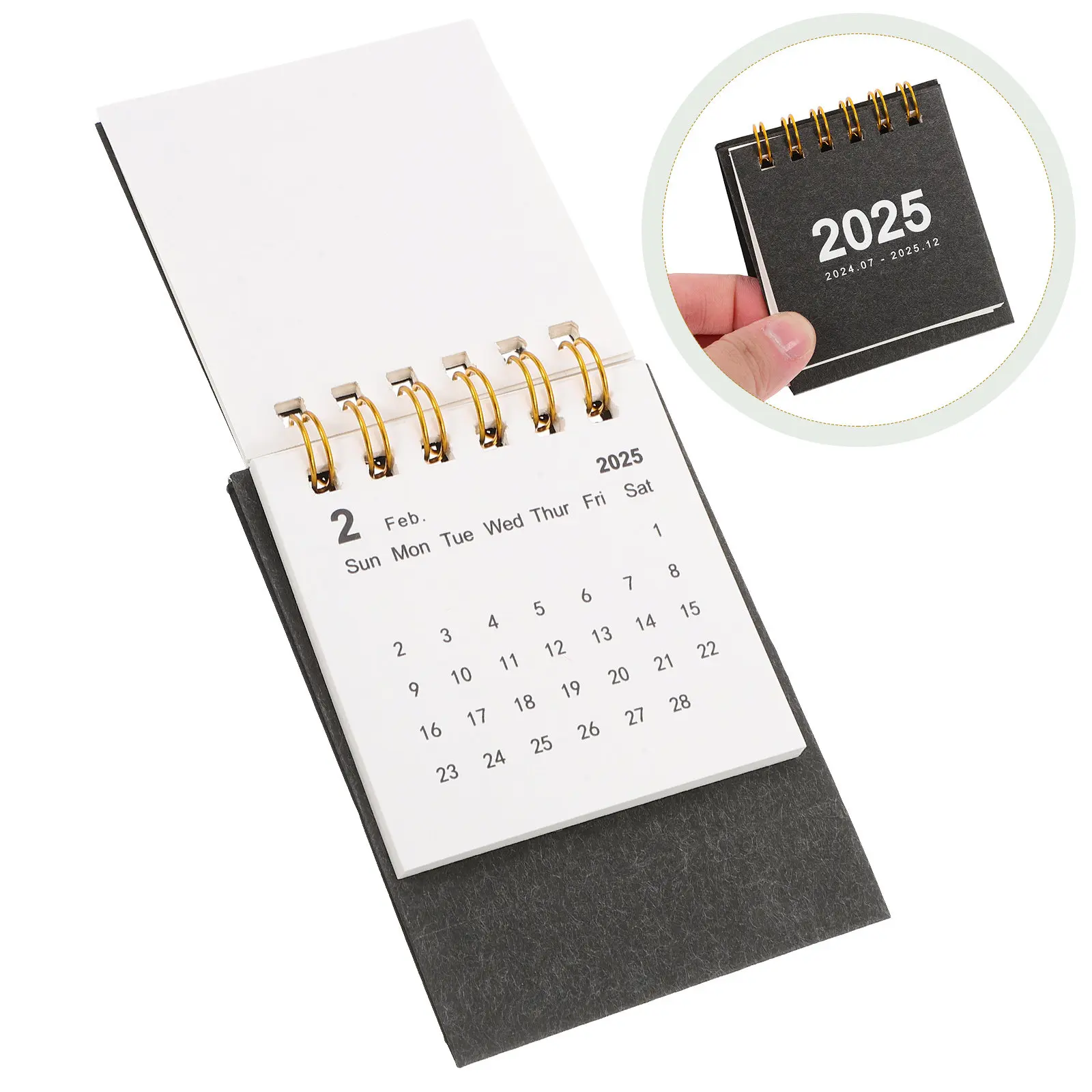 

Миниатюрный компактный настольный календарь на 2025 год на английском языке, маленький настольный календарь для офиса, ежедневный планировщик для академического календаря