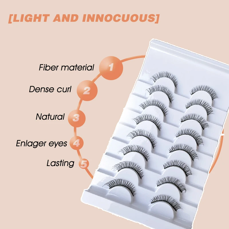 DEVOSERVICE Cat/Fox Eye Lashes Winged Elongated Faux Mink Eyelashes Soft Natural Long Makeup Fake Eyelash Extension Wholesale