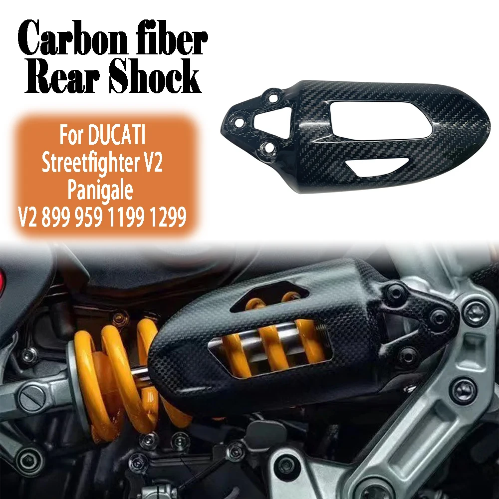 

For DUCATI Streetfighter V2 Panigale V2 899 959 1199 1299 Carbon Fiber Motorcycle Rear Shock Absorber Buffer Suspension Cover