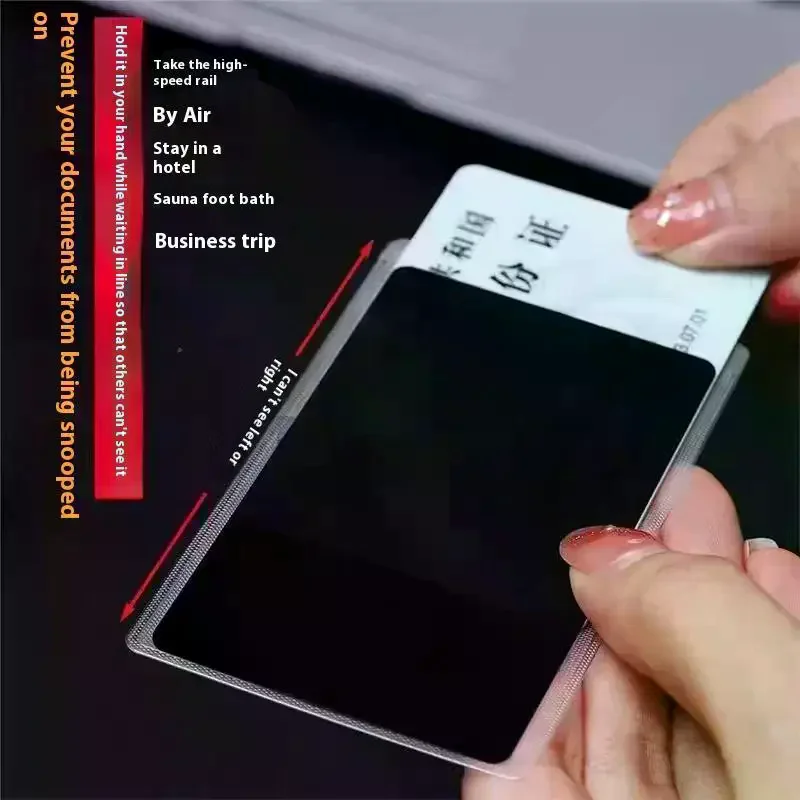 Anti-peep Card Holder Double-sided ID Card Protective Cover Bank Card Anti-leakage Protection Privacy Document Holder Anti-dema