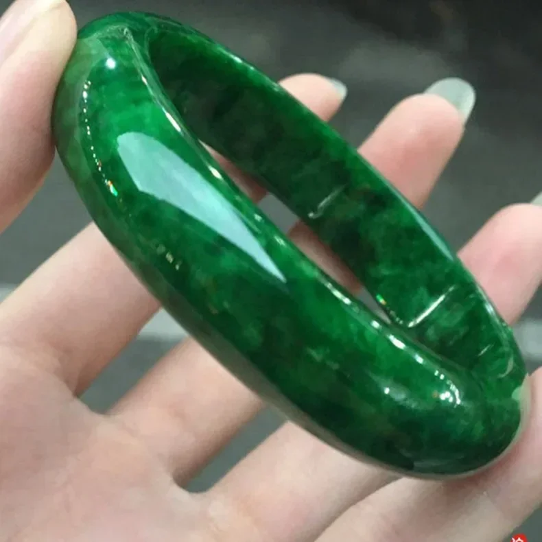 

Hot Selling Natural Jadeite Green Bangles Exquisite Perfect Handring Elegant Jade Bracelet Fine Elegant Princess Jewelry Gift