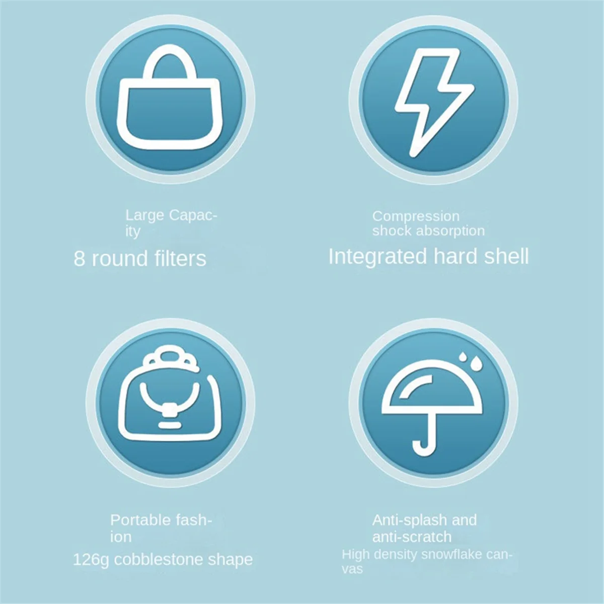 جديد 8 جيوب متعددة الوظائف عدسة دائرية تصفية حامي حقيبة للتخزين غطاء حقيبة صندوق ل 95 مللي متر وأقل عدسة تصفية