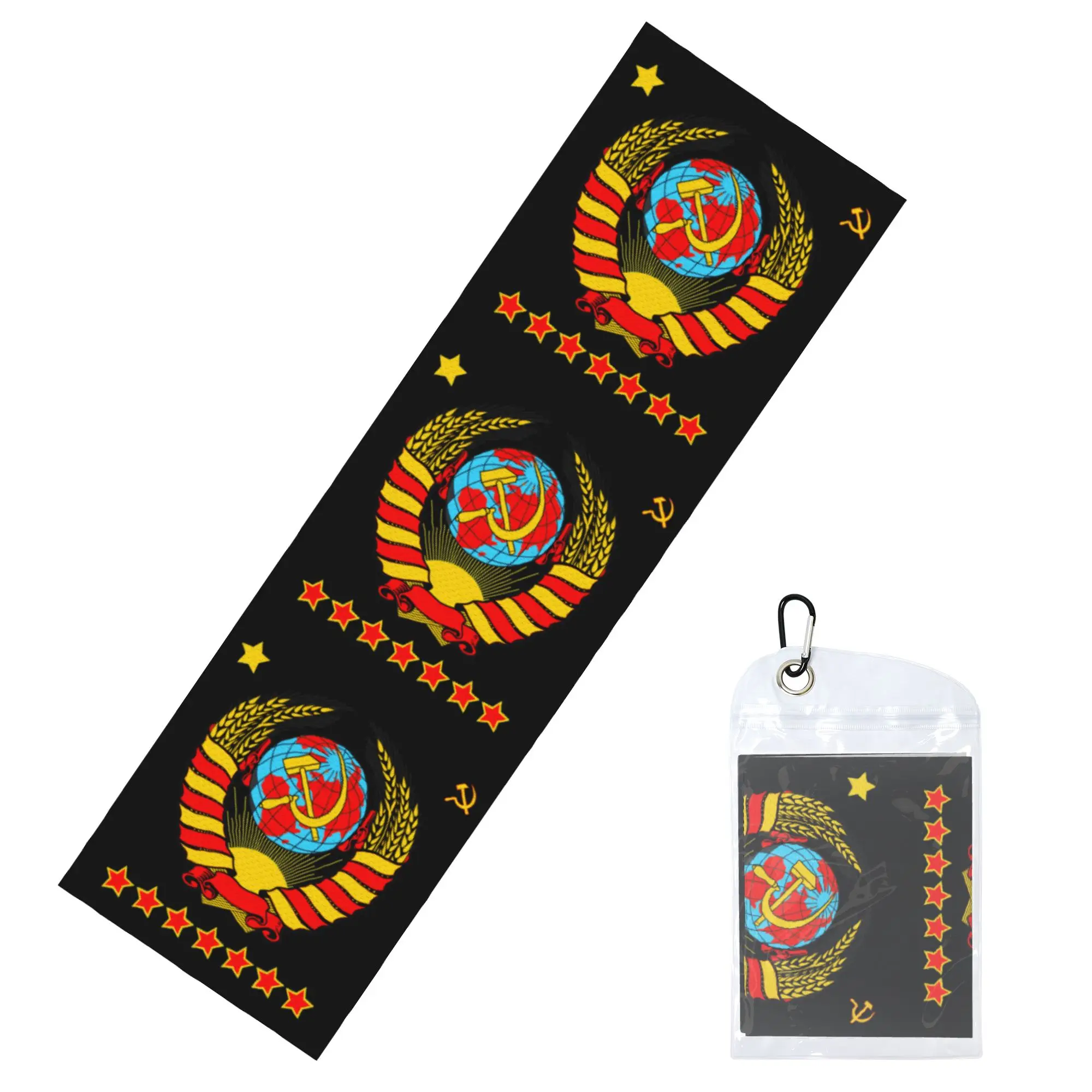 Russia Flag USSR Soviet Union Hammer Sickle CCCP Cold Exercise Super Soft Breathable Instant Cooling Towel Yor Gym Towels