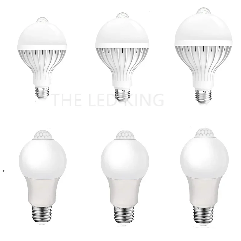 12W 15W 18W 20W lampa LED z czujnikiem ruchu E27 uniwersalna nocna lampka bezpieczeństwa AC 110V 220V oszczędzanie energii żarówki LED PIR Decor ampułka