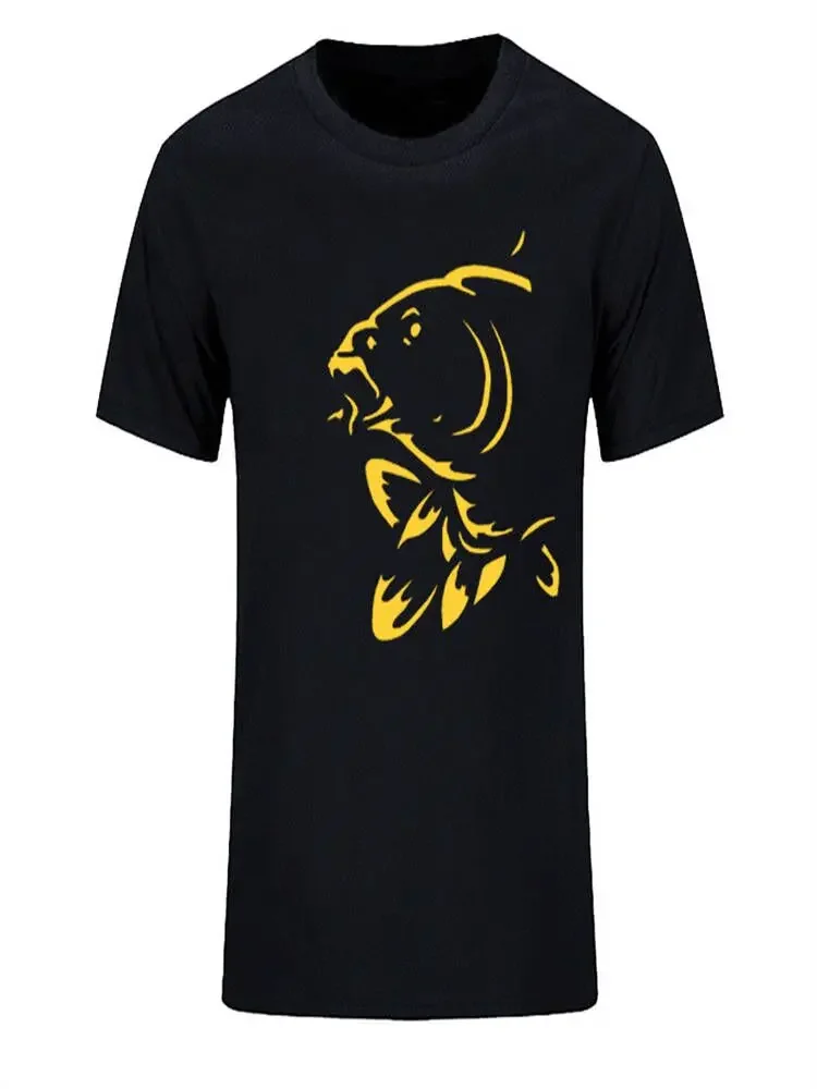Funny carp sports T shirt men\'s summer fishing fisherman sports shirt men\'s leisure Harajuku O collar men\'s 3D t shirt clothing