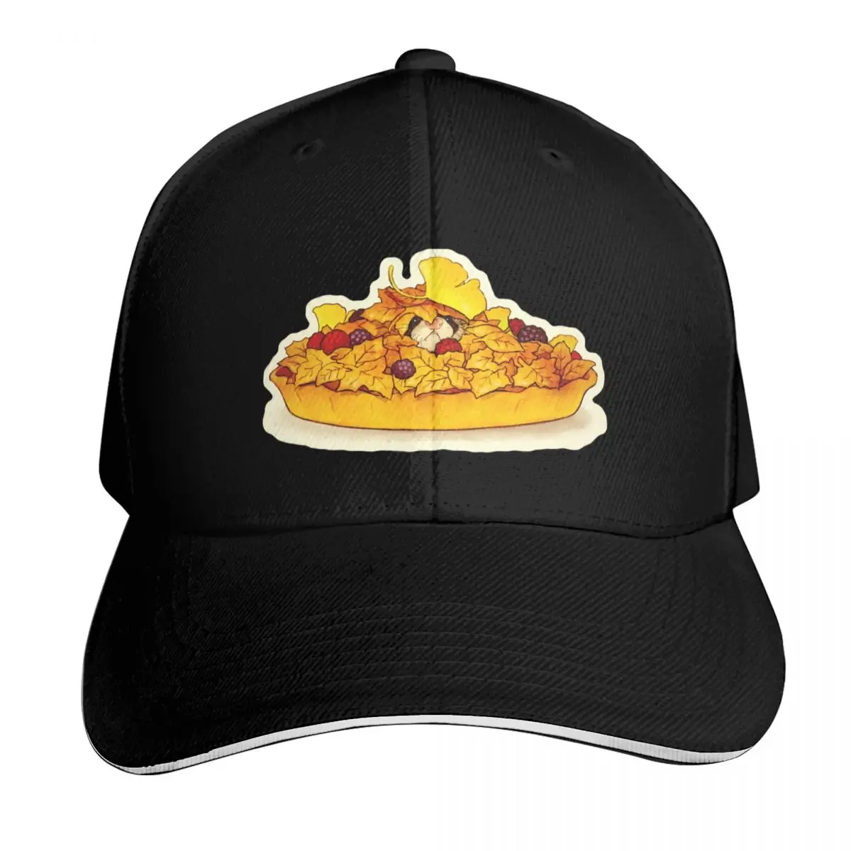 Ferret in leaf pile pie Baseball Cap Low Profile Unstructured Unisex for Men Women Outdoor Golf Running Hiking