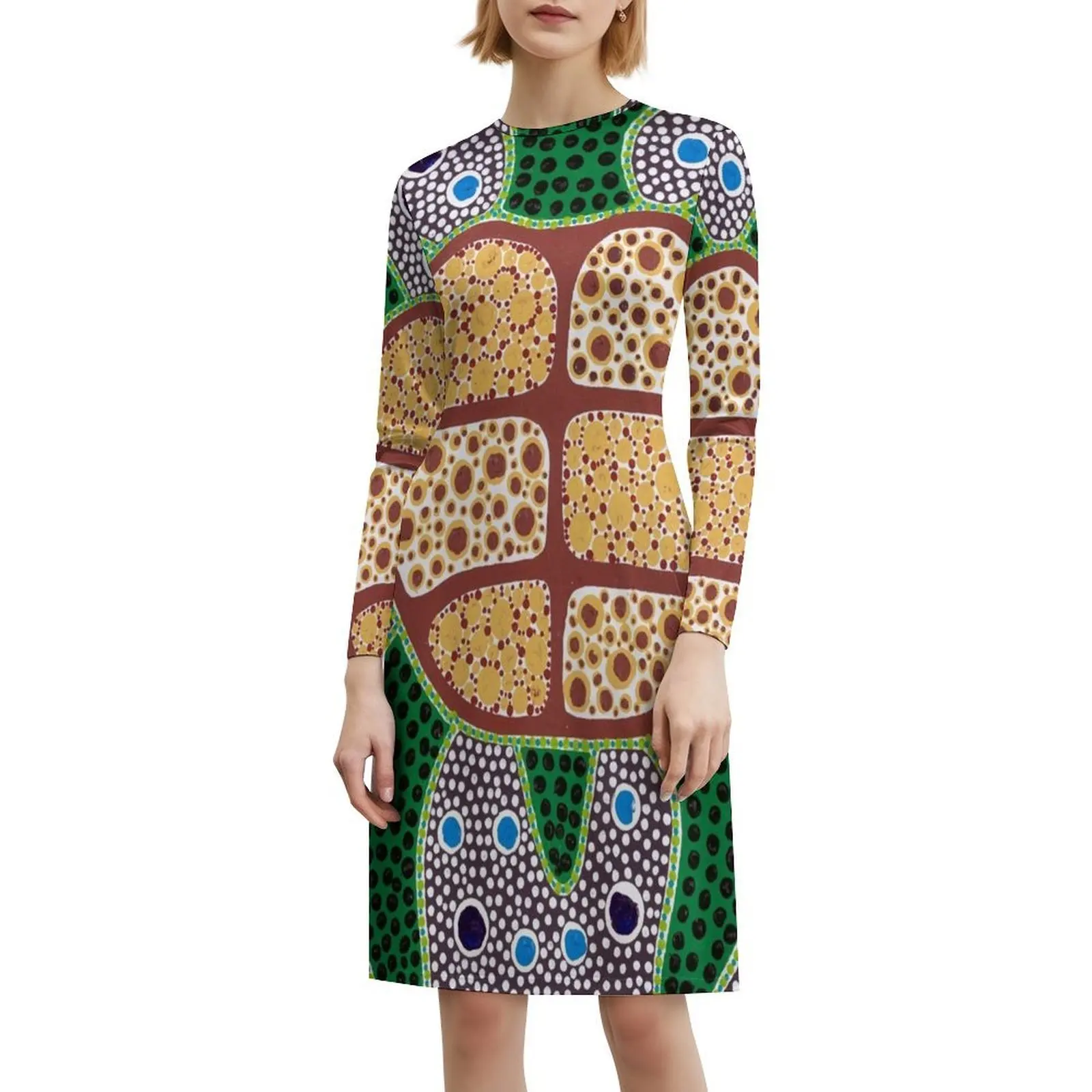 فستان بوهيمي بدون أكمام على شكل سلحفاة خضراء للنساء مطبوع عليه فساتين حفلات الشاطئ ملابس نسائية ريميارتية #6