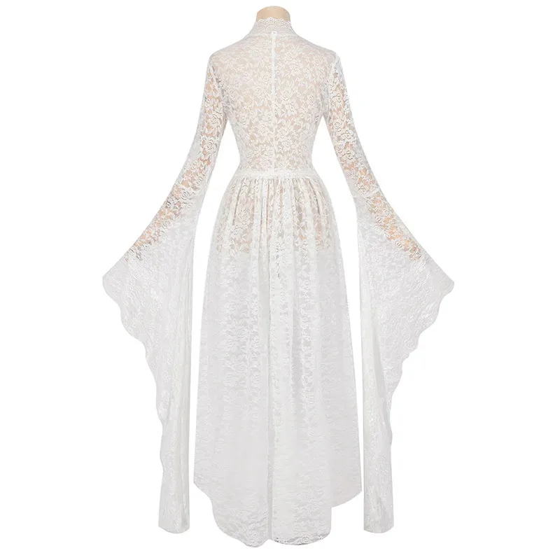 

Средневековая ретро-контрастная талия, большая распашная юбка, кружевное платье с расклешенными рукавами, женский костюм для косплея, одежда, наряды 5; c, 8'z, 6,k;